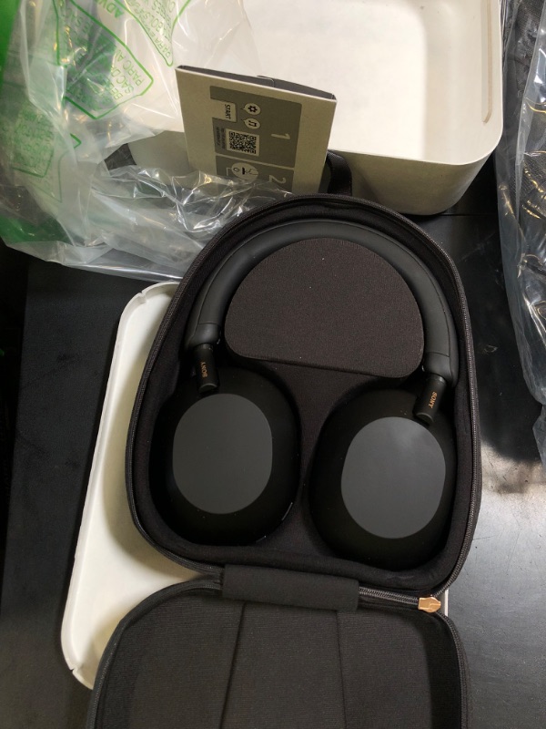 Photo 1 of Sony WH-1000XM5 Premium Noise Canceling Headphones, Auto NC Optimizer, 30-Hour Battery, Alexa Voice Control, Black