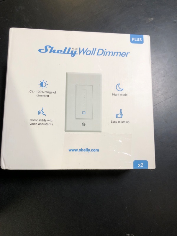 Photo 1 of Shelly Plus Wall Dimmer | WiFi Smart Wall Dimmer Relay | Home Automation | Bluetooth Gateway | Compatible with Alexa & Google Home | No Hub Required | Timer Schedule | Dimmable Lights (2 Pack)