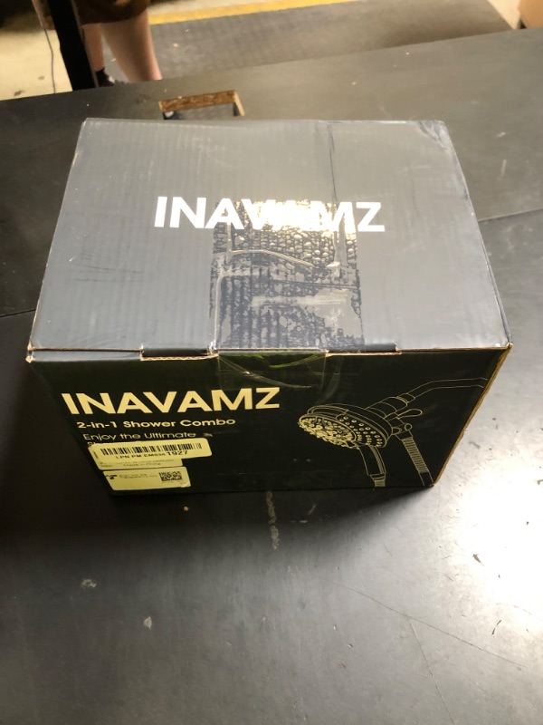 Photo 1 of Shower Head with Handheld High Pressure: INAVAMZ Hand Held Shower Head & Rain Shower Head 2-IN-1 Shower Head with 59" Rotatable Stainless Steel Hose, Shower Trim Systems
