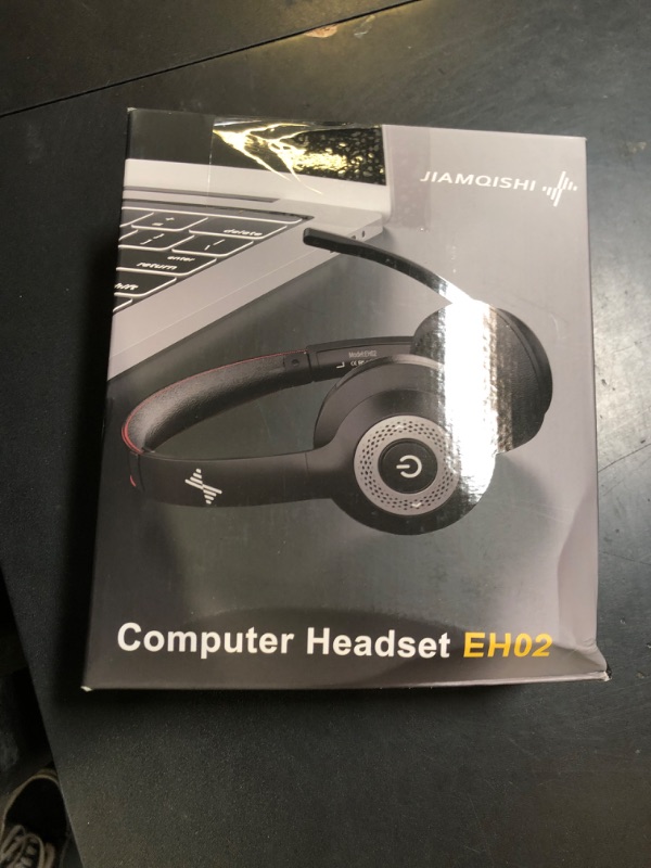 Photo 1 of Wireless Headset with AI Noise Cancelling Microphone Bluetooth Headset - Bluetooth V5.2 Headphones with USB Dongle & Mic Mute for Computer/Laptop/PC/iPhone/Android/Cell Phones (Bluetooth+USB Dongle)