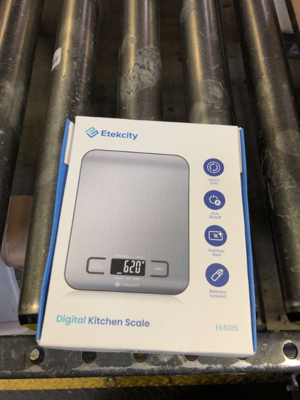 Photo 1 of Etekcity Food Kitchen Scale, Digital Grams and Ounces for Weight Loss, Baking, Cooking, Keto and Meal Prep, LCD Display, Medium, 304 Stainless Steel