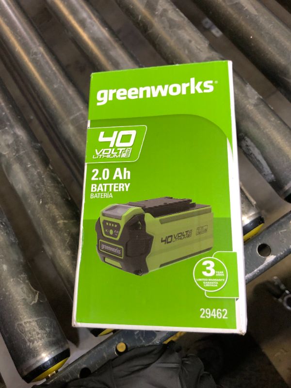 Photo 1 of Greenworks 40V 2.0Ah Lithium-Ion Battery (Genuine Greenworks Battery / 75+ Compatible Tools)
