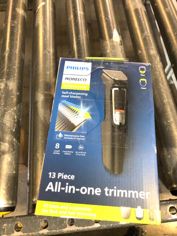 Photo 1 of Philips Norelco Multi Groomer All-in-One Trimmer Series 3000-13 Piece Mens Grooming Kit for Beard, Face, Nose, Ear Hair Trimmer and Hair Clipper - NO Blade Oil Needed, MG3740/40