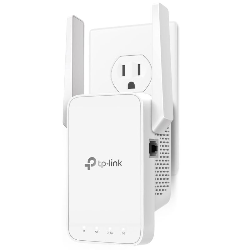Photo 1 of TP-Link AC1200 WiFi Extender, 2025 Wirecutter Best WiFi Extender, 1.2Gbps home signal booster, Dual Band 5GHz/2.4GHz, Up to 1600 Sq.ft and 32 Devices, EasyMesh Compatible, One Ethernet Port (RE315)