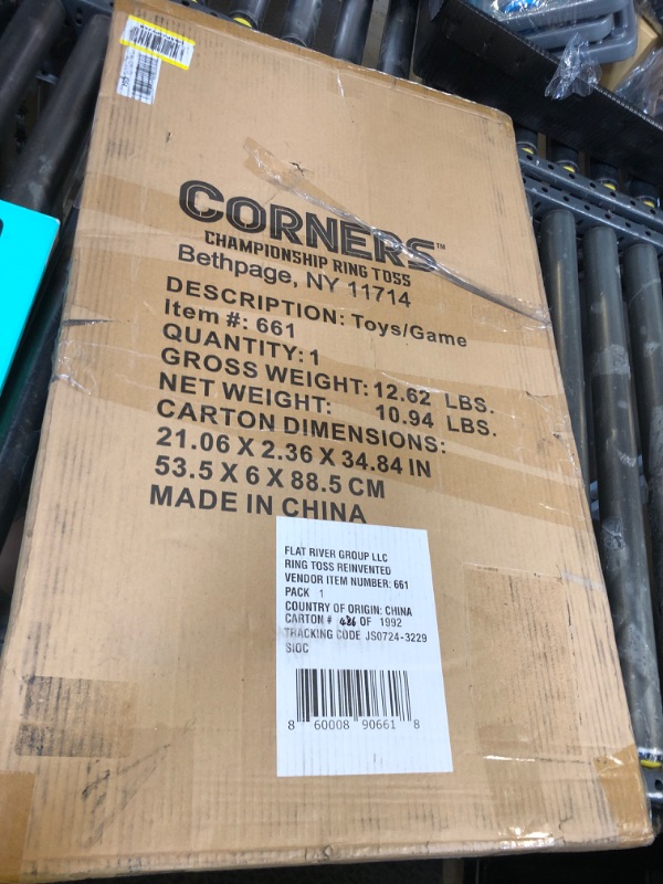 Photo 1 of Corners Championship: Ring Toss Reinvented - Yard & Party Game, Wooden Peg Board, Competition Scoring Game, Indoor & Outdoor, Family & Friends Ages 6+