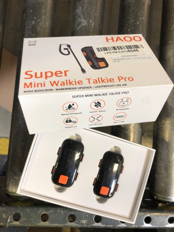 Photo 1 of Super Mini Walkie Talkies 2 Inch Waterproof Two Way Radio, Portable Small Walkie Talkie with Earpieces for Restaurant, Outdoor, Baseball, Hospital, Tourism, 2 Pack