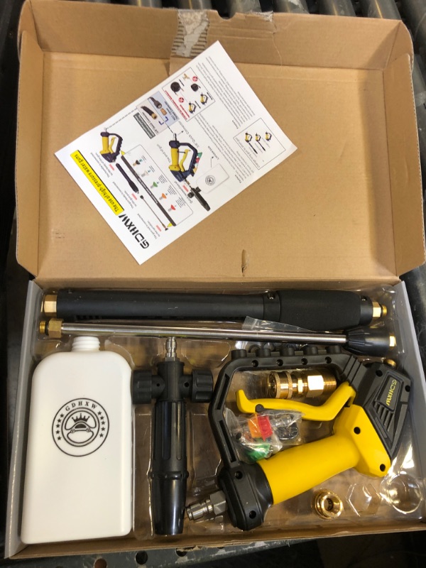 Photo 1 of GDHXW Adjustable Length High Power Washer Gun 5000PSI,with Foam Cannon and Pressure Washer Gun Accessories
