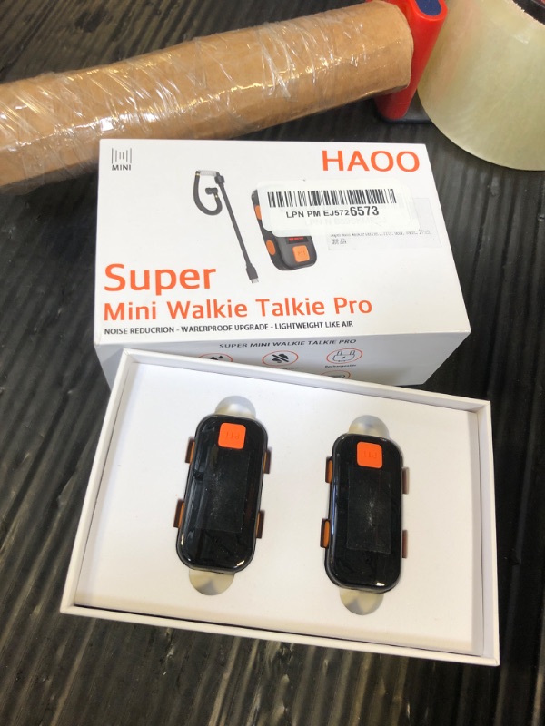Photo 1 of Super Mini Walkie Talkies 2 Inch Waterproof Two Way Radio, Portable Small Walkie Talkie with Earpieces for Restaurant, Outdoor, Baseball, Hospital, Tourism, 2 Pack