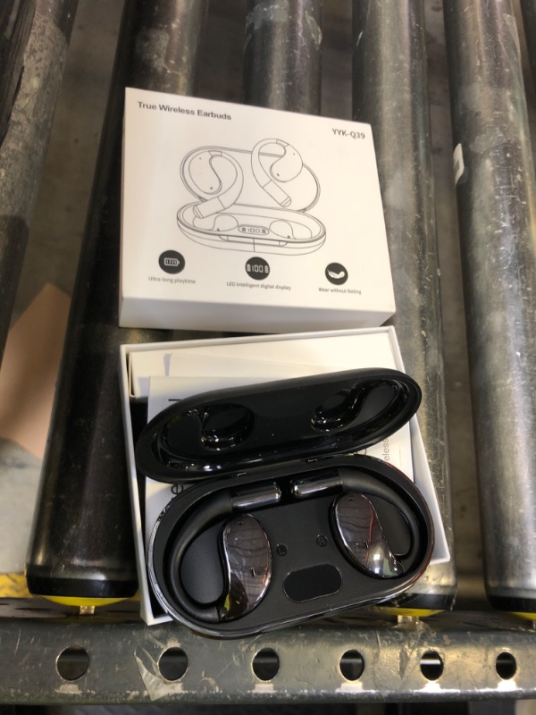 Photo 1 of AI Language Translation Wireless Earbuds Bluetooth 5.4 Real Time Open Ear Headphones, Translator for 144 Languages & Accents,LED Digital Display Charging, Long Battery Life, Fit iOS and Android, Black
