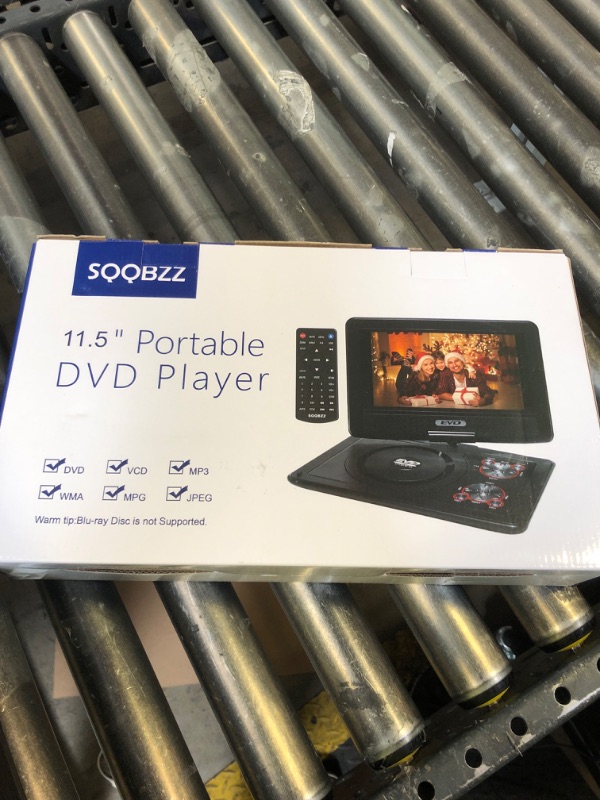 Photo 1 of 11.5" Portable DVD Player with 9.5" Swivel Screen, 5-Hours Rechargeable Battery,Car DVD Player,Support CD/DVD/SD Card/USB,Regions Free,Dual Speakers, Black…