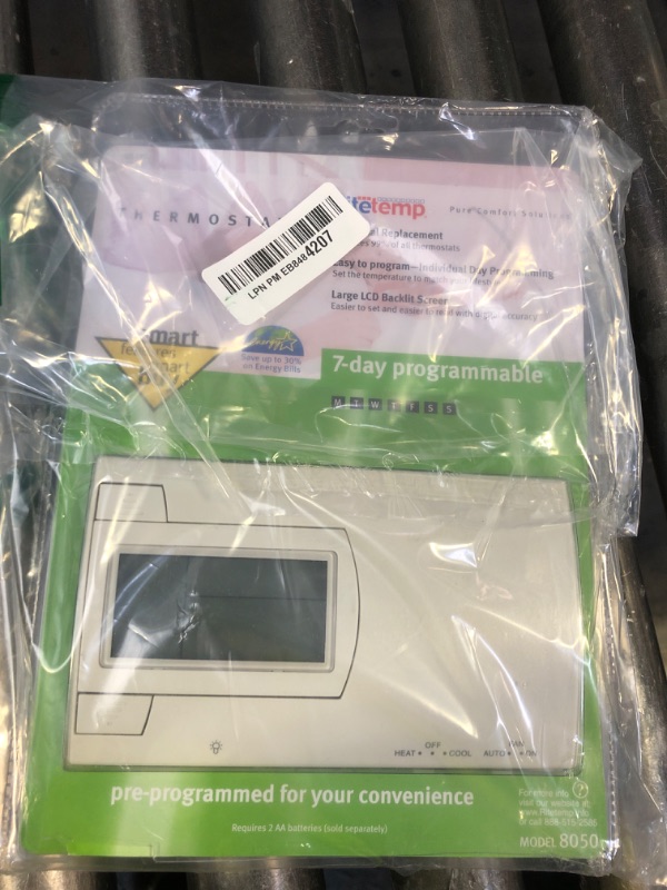 Photo 1 of Ritetemp Programmable Thermostat, Model 8050