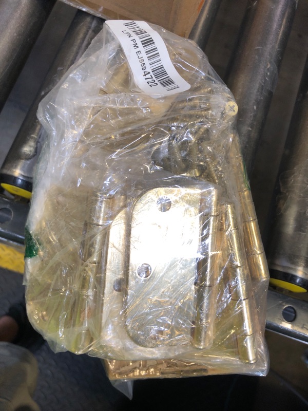 Photo 1 of Door Hinges Polished Brass 3.5 Inch Interior Hinges 5/8" Radius - 18 Pack