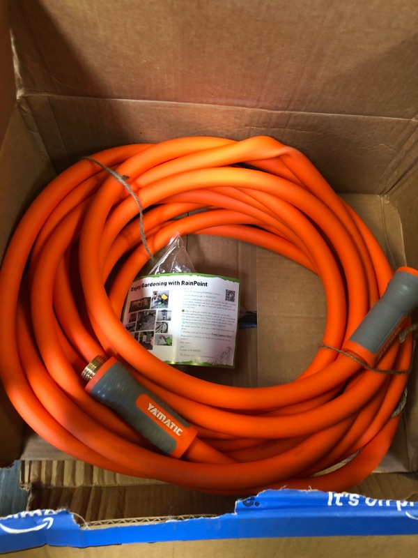 Photo 1 of YAMATIC Garden Hose 5/8 in x 40 ft, Ergonomic Swivel Fittings, Burst 600 PSI, Heavy Duty, Flexible and Lightweight Water Hose with 2 Set Quick Connect