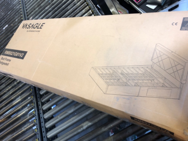 Photo 1 of VISAGLE Bed Frame With Drawer