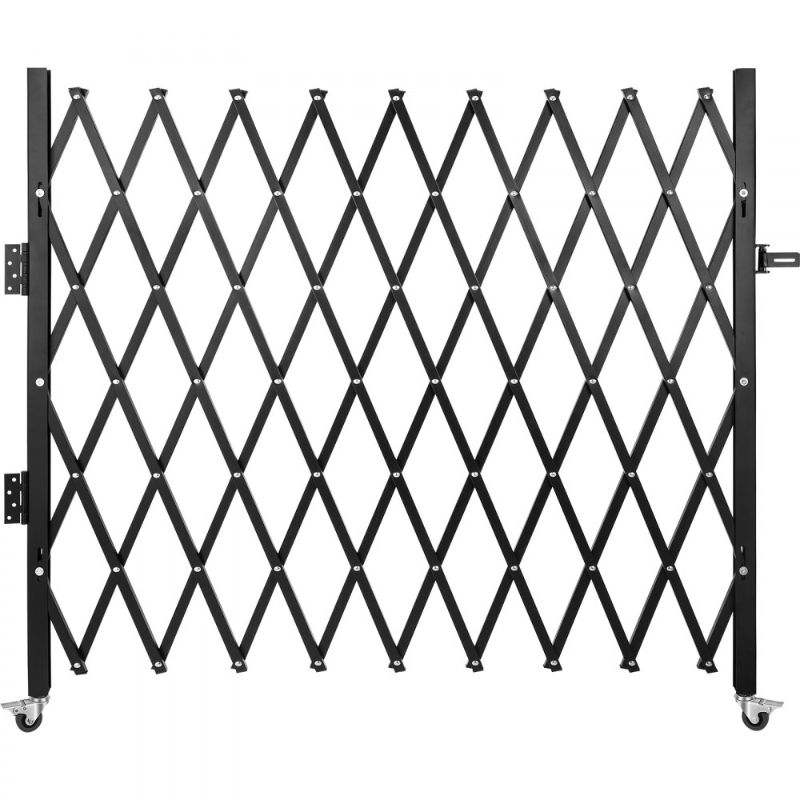 Photo 1 of VEVOR Single Folding Security Gate, 7.1' H x 7.1' W ?85 x 85 inch?Folding Door Gate, Steel Accordion Security Gate, Flexible Expanding Security Gate, 360° Rolling Barricade Gate, Scissor Gate/Door with Padlock
