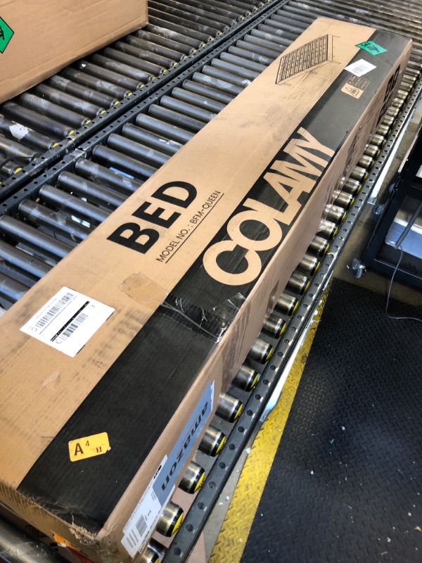 Photo 1 of COLAMY 12 Inch Queen Size Platform Bed Frame?Sturdy Wood Bed Frame with Wood Slat Support, No Box Spring Needed, Easy Assembly?Rustic Pine?
