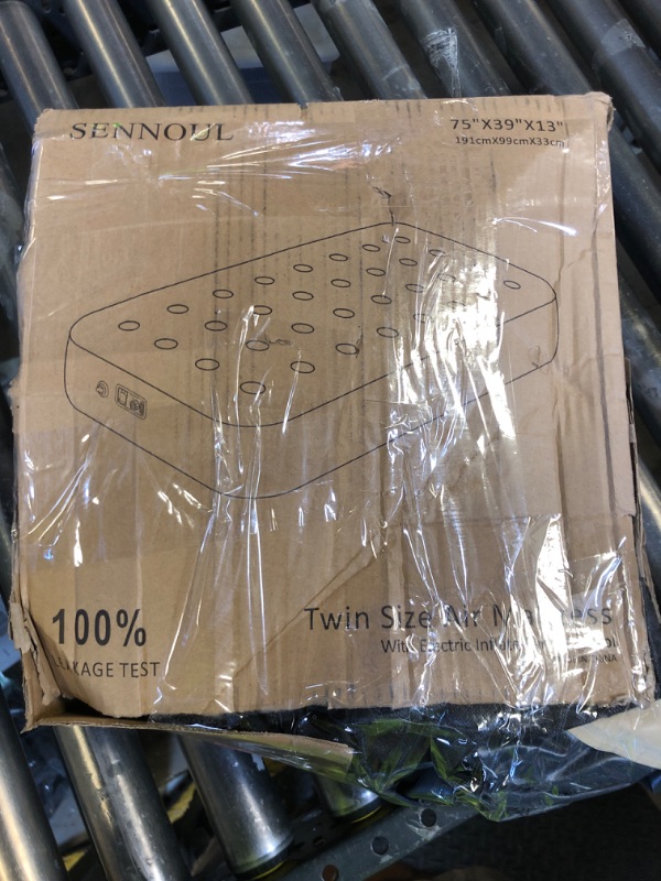 Photo 1 of SENNOUL Air Mattress Twin with Built in Pump - 2 Mins Quick Self Inflatable,13"/550lbs Max Blow Up Bed, All Night Stability No Lost Air?No Peculiar Smell for Camping,Home,Guests & Portable Travel