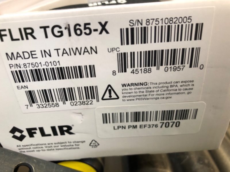 Photo 1 of FLIR TG165-X Thermal Imaging Camera with Bullseye Laser: Commercial Grade Infrared Camera for Building Inspection, HVAC and Electrical