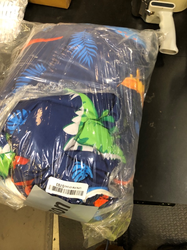 Photo 1 of Meeting Story 3pcs Kids Comforter Sets Zipper Bedding Set for Boys,Twin Kid Bedding Set Dinosaur Comforter Leaves Bedding Set for Kid,All in one Zipper Bedding?Dark Blue,Twin?