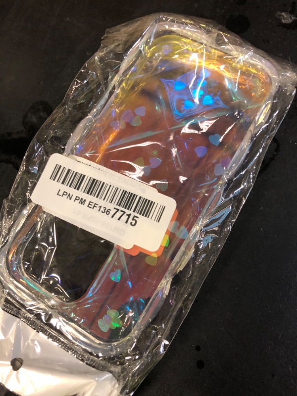 Photo 1 of Qokey Compatible with iPhone 16 Pro Case 6.3",Cute Laser Gradual Bling Love Heart Glitter Clear+Translucent Card Soft Wave Frame Anti-Falling 3D Thick Shockproof Phone Cover(for 16 Pro 6.3")