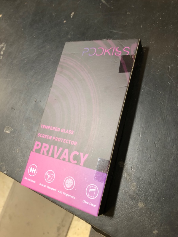 Photo 1 of PDDKISS Compatible for iPhone 16/iPhone 15 Privacy Screen Protector Tempered Glass 6.1 Inch, Pink Gradient Anti Spy Anti Blue Light HD Easy Installation