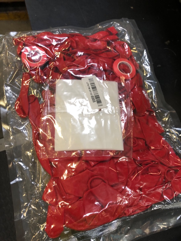 Photo 1 of RUBFAC 129pcs Red Balloons Different Sizes 18 12 10 5 Inch for Garland Arch, Premium Latex Balloons Red Birthday Decorations Wedding Valentine's Day Baby Shower Party Decor