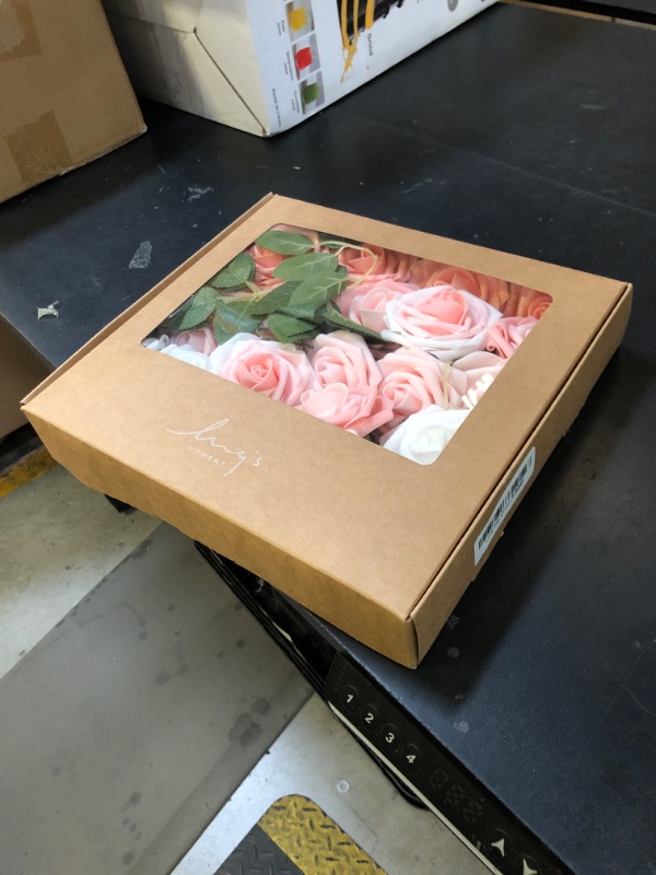 Photo 1 of Ling's Moment Artificial Flowers, 25Pcs 3" Roses in Shimmer Peach Shades, Realistic DIY Foam Floral Fill for Wedding Bouquets/Centerpieces, Outdoor Party Backdrops, Room/Table, Garden/Pot Decorations