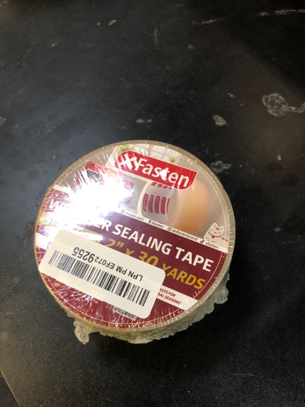 Photo 1 of XFasten Transparent Window Weather Sealing Tape, 2-Inch x 30 Yards (50.8mm x 27.43m), Clear Window Draft Isolation Sealing Film Tape, No Residue
