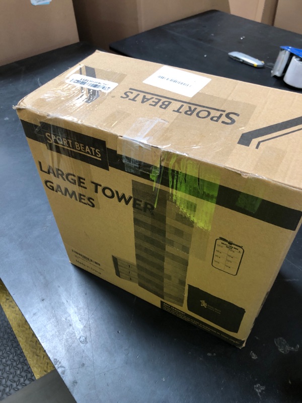 Photo 1 of SPORT BEATS Outdoor Games Large Tower Game 54 Blocks Stacking Game Includes Carry Bag