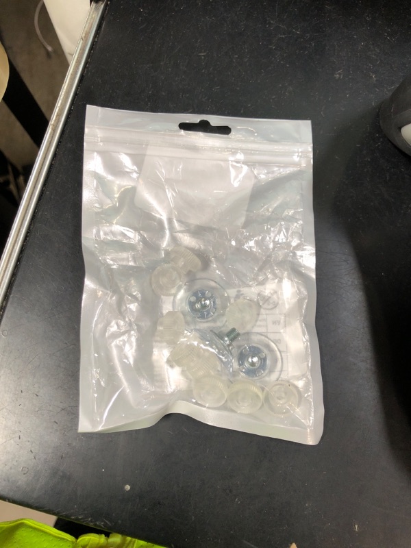 Photo 1 of 12 Pack Mini Suction Cups,25mm/1'' Suction Cup with M5 Screw Clear PVC Sucker Pads Extra Strong Sucker Suction Cup Glass Suction Holder with Screw Nut for Bathroom Wall, Window, Car Shade