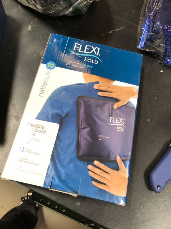 Photo 1 of FlexiKold Gel Ice Packs (Standard Large: 10.5" x 14.5") for Injuries Reusable, Back Pain Relief, Knee Wrap, After Surgery, Ice Pack for Knee, Shoulder - 6300-COLD by NatraCure