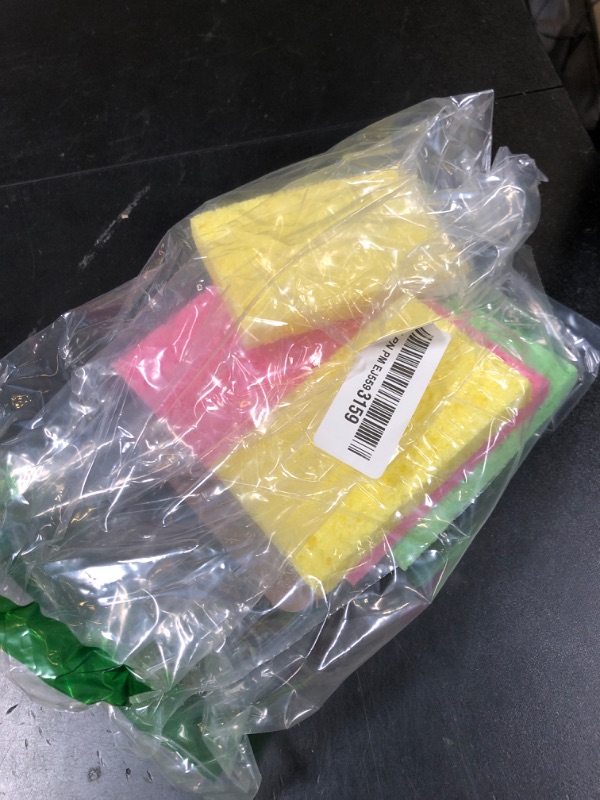 Photo 1 of SCRUBIT Cellulose Scrub Sponge - Kitchen Cleaning Sponges for Dishes, Pans, Pots & More- 6 Pack Dishwashing Sponges - Colors and Packaging May Vary