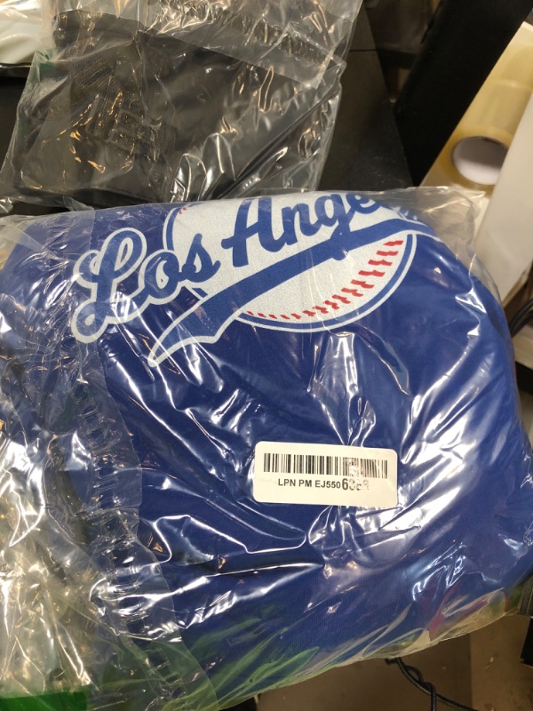 Photo 1 of Blue Los Angeles LA Tee Vintage Baseball Throwback Retro Design Pullover Hoodie Size Unknown