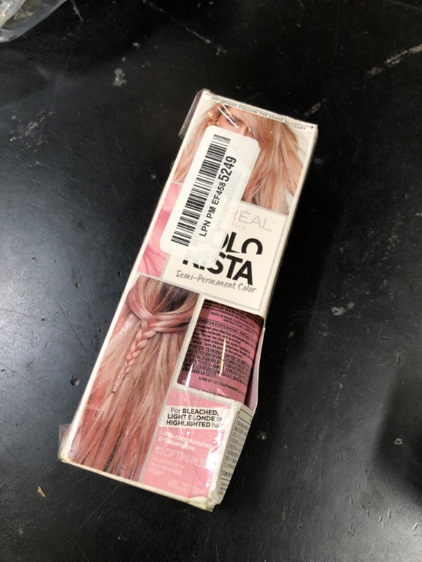 Photo 1 of L'Oreal Paris Colorista Semi Permanent Hair Color for Bleached or Blonde Hair, Color Depositing Hair Mask Formula, Soft Pink