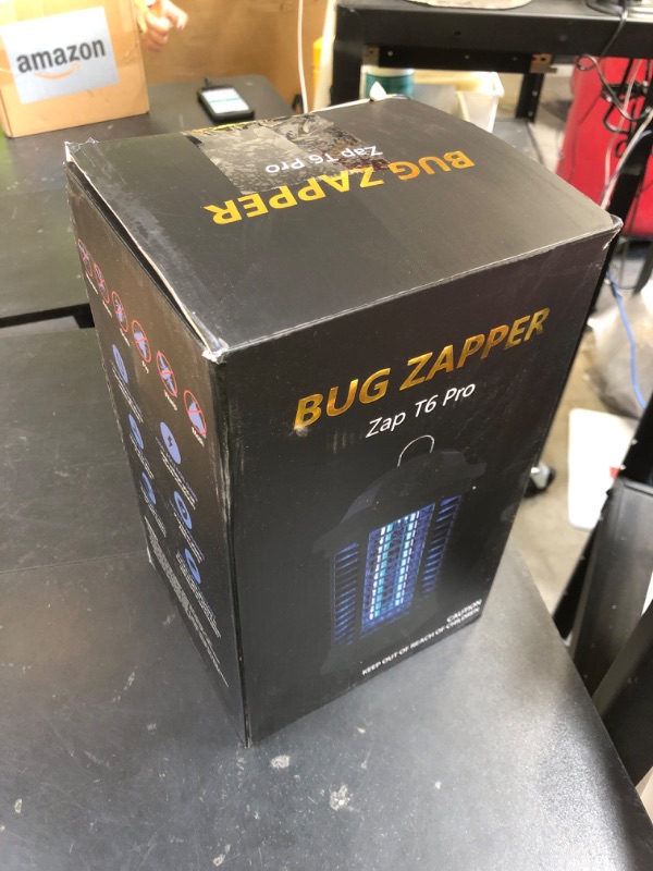 Photo 1 of GOOTOP Bug Zapper Outdoor, Mosquito Zapper, Electric Fly Zapper, Mosquito Killer, Fly Traps, 3 Prong Plug, Flying Insects Zapper Indoor Outdoor 90-130V, 4200V, ABS Plastic Outer (Black)
