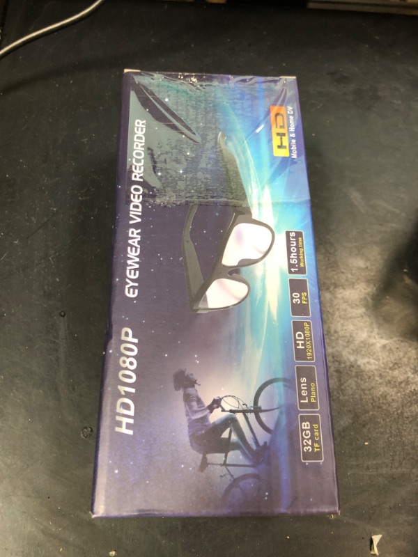 Photo 1 of Camera Glasses 1080P HD Outdoor Sports Smart Glasses, Suitable for Outdoor Sports, Hiking, Travel, Party Records (32G Memory Card Included)