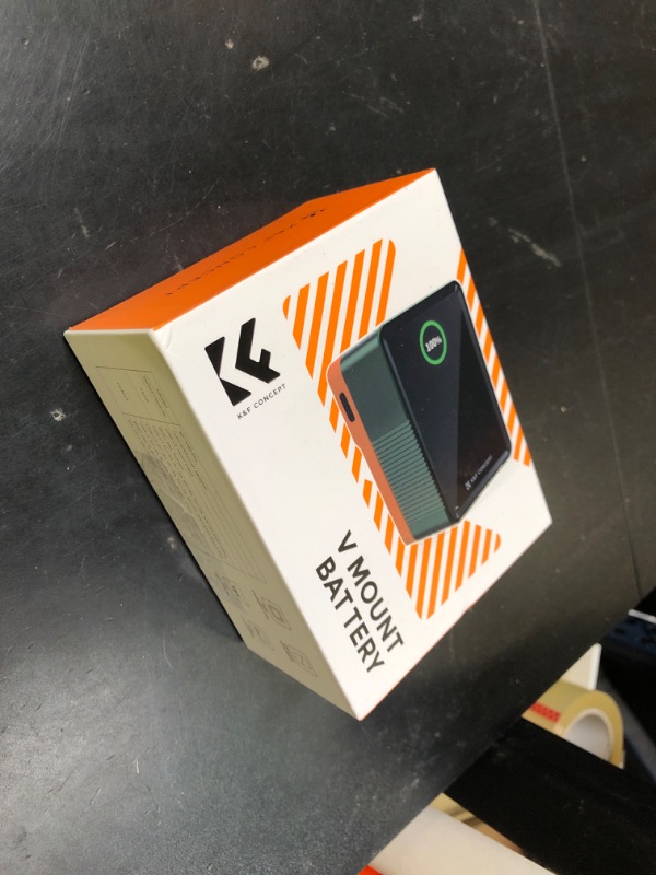 Photo 1 of K&F Concept V Mount Battery 99Wh with PD100W Fast Charging,14.8V 6700mAh Mini V-Mount Battery with DC/D-Tap/Dual USB-C/USB-A/TFT Display/240W Charging Cable for Camera Camcorder (ArmyGreen)