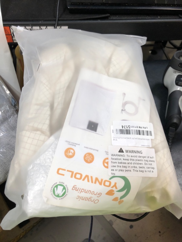 Photo 1 of Grounding Sheet Twin XL Size?10% Pure Silver Fiber+400 Thread Count Organic Cotton?Soft Earth Grounding Bed Fitted Sheets with Grounding Cord +US Safe Adapter (Twin XL- 39"x 80"x13")