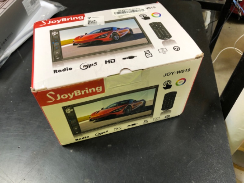 Photo 1 of SJoyBring Upgrade Wireless Double Din Car Stereo with Apple Carplay, Android Auto, Dash Cam, Bluetooth, 4-Channel RCA, 2 Subwoofer Ports, 7" HD Capacitive Touchscreen Car Radio, 60W*4, Backup Camera