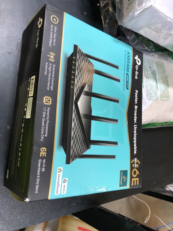 Photo 1 of TP-Link AXE5400 Tri-Band WiFi 6E Router (Archer AXE75)- Gigabit Wireless Internet Router, ax Router for Gaming, VPN Router, OneMesh, WPA3, Black
