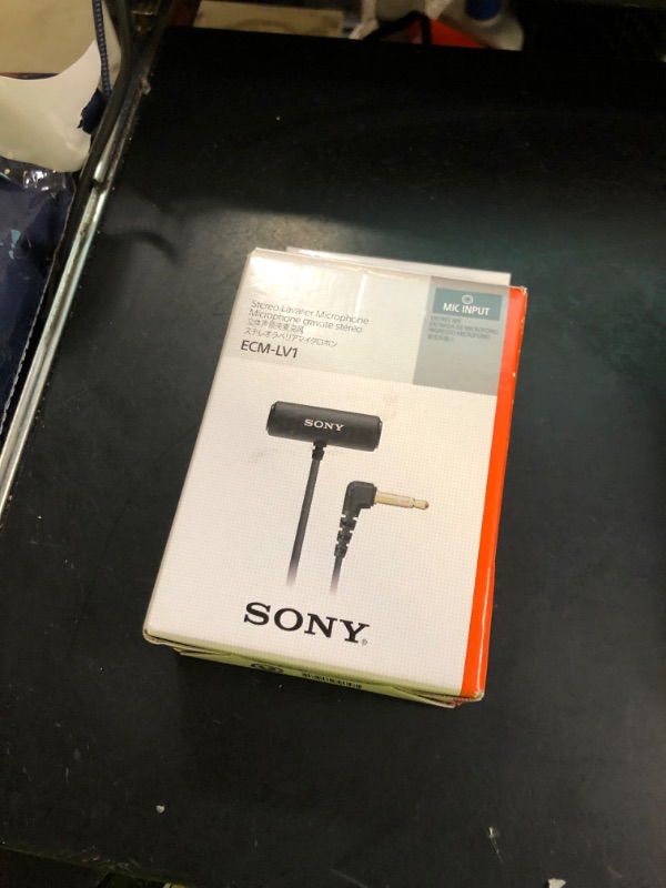 Photo 1 of Sony Compact Stereo Lavalier Microphone ECMLV1,Black, Small