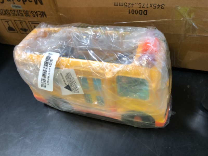 Photo 1 of Fisher-Price Little People Toddler Toy School Bus Musical Push-Along Vehicle with 2 Figures for Pretend Play Ages 1+ Years