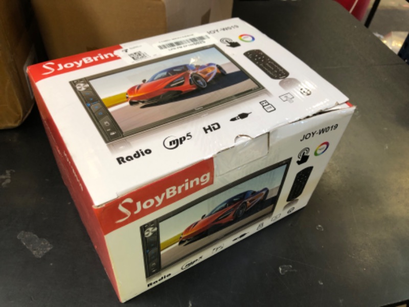 Photo 1 of SJoyBring Upgrade Wireless Double Din Car Stereo with Apple Carplay, Android Auto, Dash Cam, Bluetooth, 4-Channel RCA, 2 Subwoofer Ports, 7" HD Capacitive Touchscreen Car Radio, 60W*4, Backup Camera