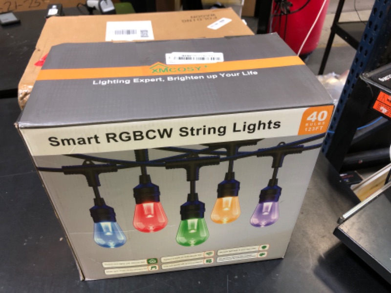 Photo 1 of XMCOSY+ Smart Outdoor String Lights, 123Ft Patio Lights Waterproof, App Control, Compatible with Alexa, RGBCWIC Color Changing LED String Light for Outside