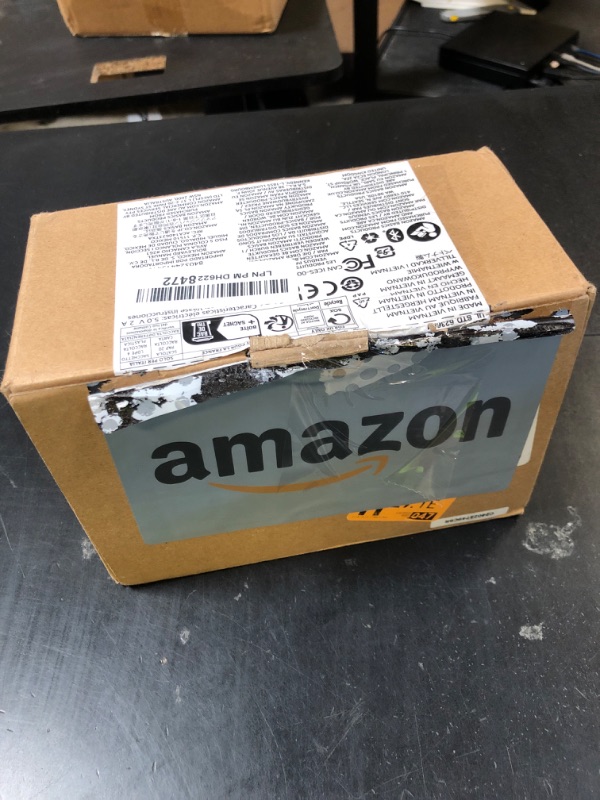 Photo 1 of Amazon Basics Bluetooth and USB Computer Speakers with Blue Lighting, Large, Black