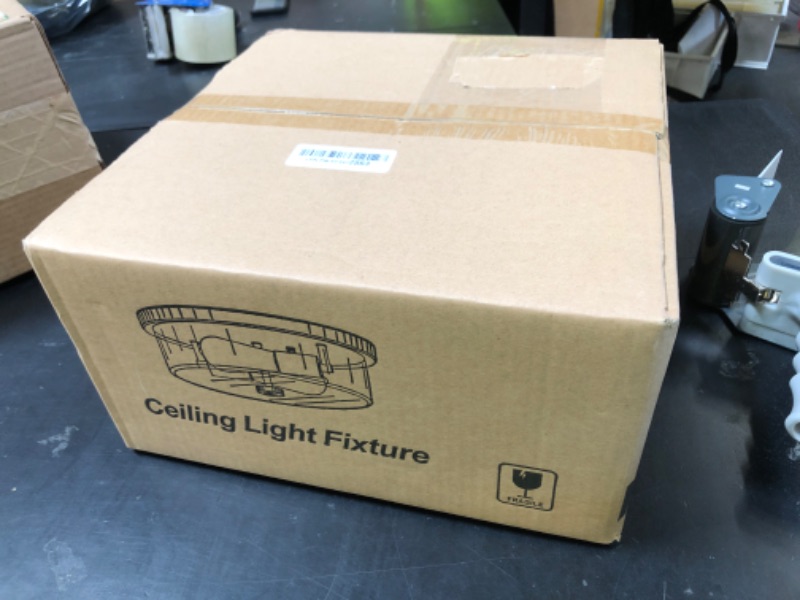 Photo 1 of Flush Mount Ceiling Light Fixtures, 2-Light Gold Ceiling Mount for Farmhouse with Seeded Glass Lampshade, Industrial Flush Mount Light Fixture Farmhouse for Hallway, Kitchen, Entryway and Foyer