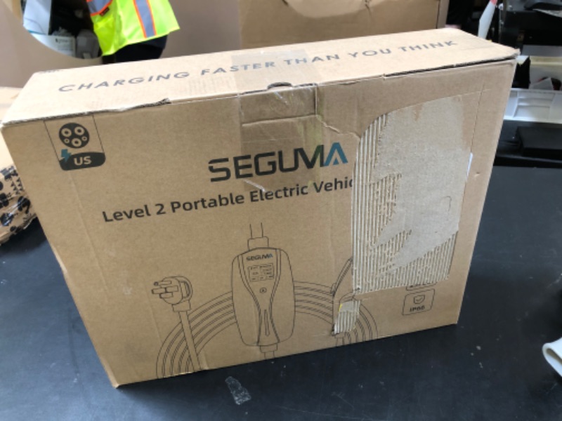 Photo 1 of Level 2 EV Charger (32Amp, 220V-240V, NEMA 14-50 Plug), 25ft UL Listed Cable, with Adjustable Current/Delay Timer, Portable Home Travel Electric Vehicle Charging Station EVSE SAE J1772 EV Car Charger