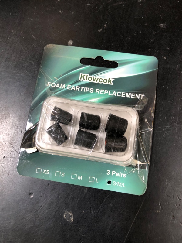 Photo 1 of Klowcok Memory Foam Replacement Eartips for ISOtunes PRO, Xtra, Advance BT, Wired, PRO Aware Earbuds, Comfort Fit (3 Pairs, Assorted-S/M/L, Black)
