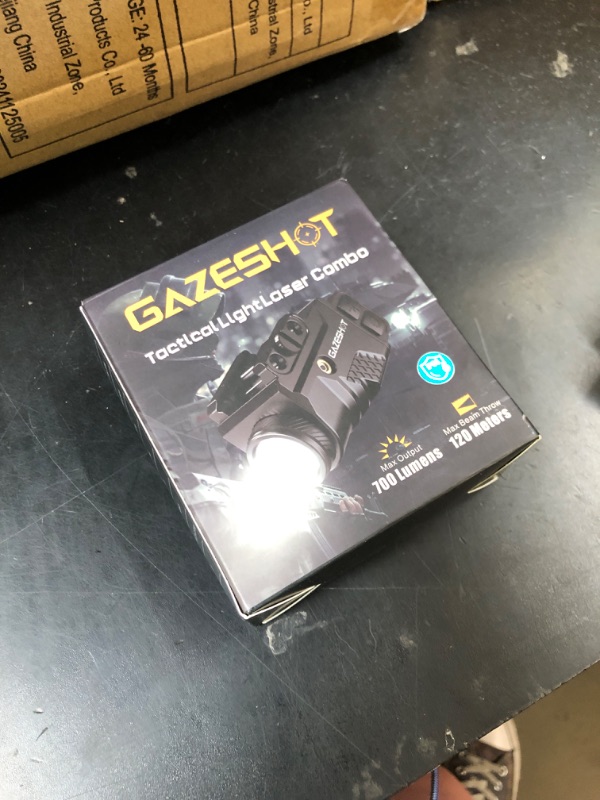 Photo 1 of GAZESHOT Mini 700 Lumen Pistol Light Laser Combo Weapon Light Tactical Flashlights, Magnetic USB Rechargeable with Green Beam and Strobe Mode for GL Glock and Picatinny Rail