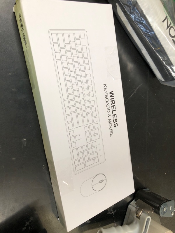 Photo 1 of Wireless Keyboard and Mouse, Trueque Silent 2.4GHz Cordless Full Size USB Mouse Combo, Long Battery Life, Lag-Free for Computer, Laptop, PC, Windows, Mac, Chrome OS (Black)